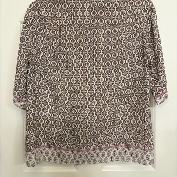 Summer Sale: Max Studio Red and White Boxy Button Down Blouse (read description) - Picture 5 of 5